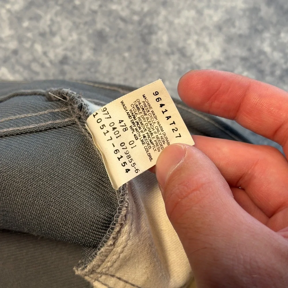 Vintage Levis 517 Action Slacks Mens 36x32 Gray Bootcut Dacron Polyester Pants